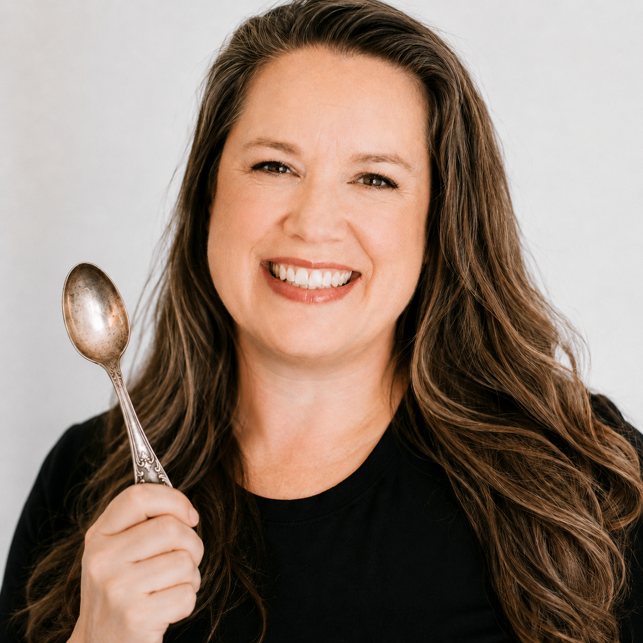 Beth Hess holding a spoon